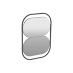 Simas Wave Зеркало настенное из 2 овальных зеркал 50х70 см, цвет: черный матовый- фото