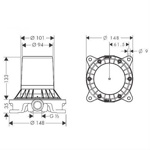 Скрытая часть для напольного смесителя Axor Universal  - фото3