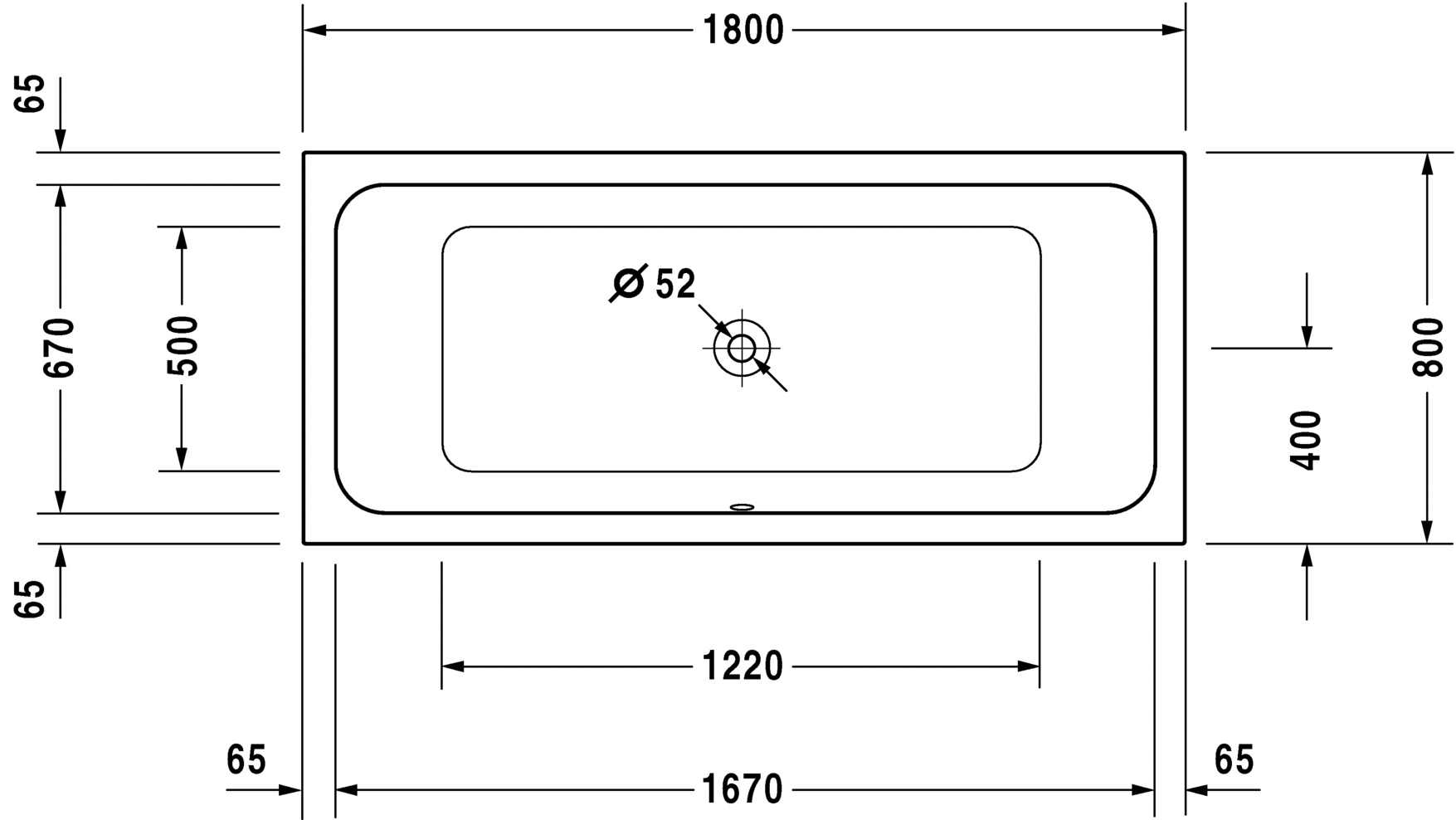   Duravit D-Code 700101 180x80