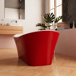 Ванна Frank F6104 White/Red  отдельностоящая.- фото4