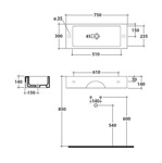 Раковина подвесная/накладная Galassia Plus 6036- фото3