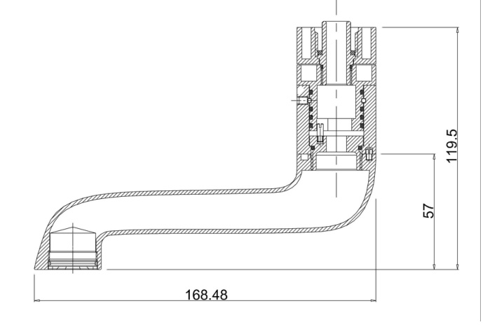 Дивертер для переключения на ручной душ Burlington V31 хром- фото2