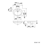 Раковина полувстраиваемая Sanitan Semi countertop Hillingdon 600x490 мм- фото2