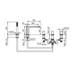 Palazzani Mis врезной смеситель для ванны с душевым гарнитуром хром- фото2