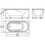 Каменная ванна Esse HAITI 1500- фото2