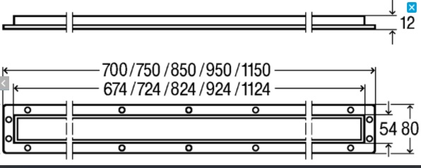 Монтажная рамка для лотка Viega Advantix, 80 cм, 745363- фото2