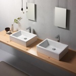 GSI Kube Раковина накладная без перелива 50x38см, без отверстия под смеситель, цвет- фото