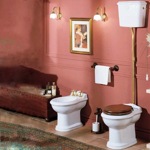 Azzurra Jubilaeum JUB100/P+JUB400/С Унитаз напольный с высоким бачком , фурнитура-золото- фото