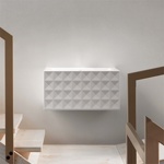 Bette Lux Loft Ornament Раковина пристенная подвесная 810х510х420 мм, без отв под смеситель, без перелива , с крепежами, цвет белый- фото