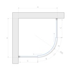 Душевая Кабина Vegas ZS  90х90 профиль:белый стекло: прозрачное- фото4