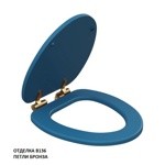 Caprigo Сиденье для унитаза ARMONIA, эмаль/бронза- фото2