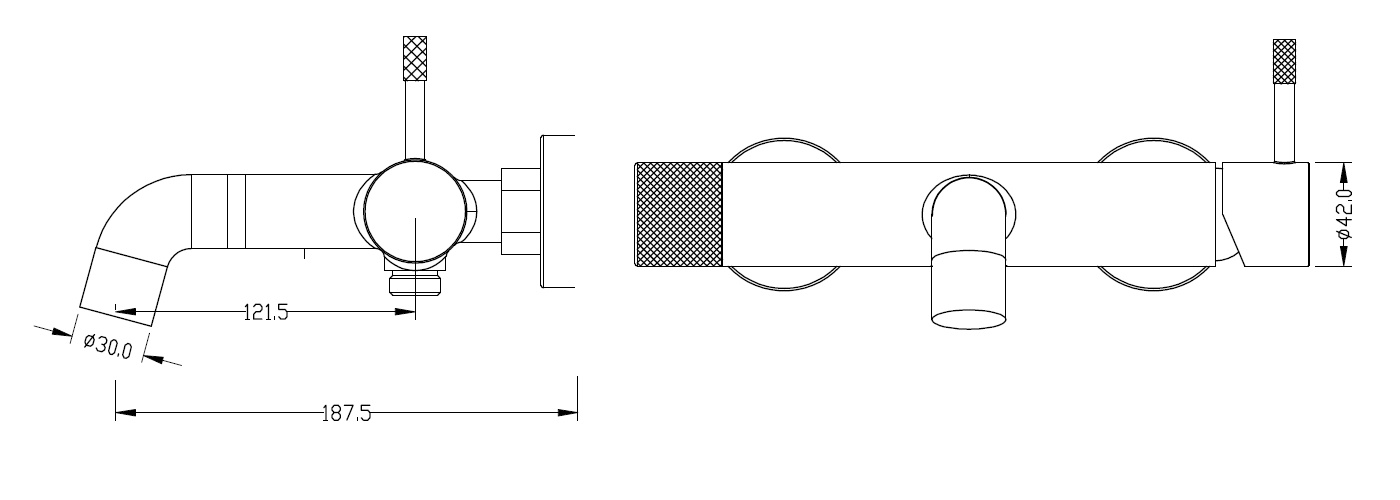 Смеситель для ванны Boheme Uno 463-MW- фото2