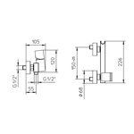 Palazzani Track смеситель для душа- фото2