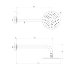Gessi Inciso Shower Душевая головка шарнирная на 1/2” с защитой отизвесткового налёта, цвет: black XL- фото2