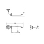 Devon&Devon Chelsea Держатель для туалетной бумаги, цвет золото- фото2