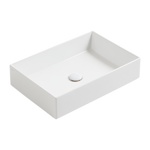 Simas Agile Раковина 60х40 см, без отв., на столешницу, без перелива, цвет: белый- фото