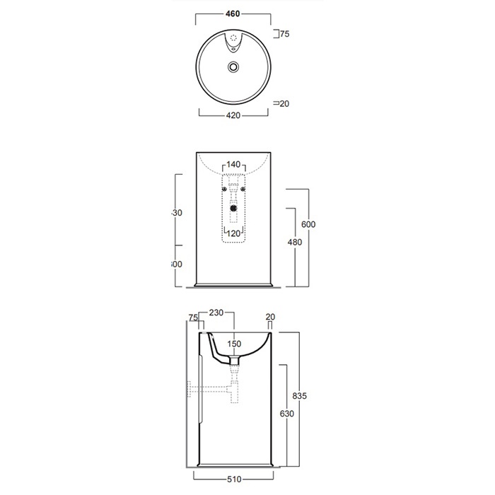 SIMAS Top e lavabi d'arredo  5183.5 , 1 ., : 