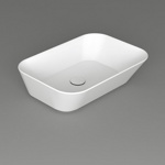 Simas Wave Раковина чаша прямоугольная 60х42х16.5 см, без отв. под смеситель, цвет: белый- фото