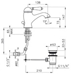 Смеситель для биде Nicolazzi Classico 3403 CR 75- фото2