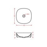 Artceram Ghost Раковина накладная 42 см, , без отв под смеситель, без слив-перелива, цвет белый- фото2