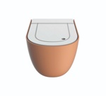 Artceram THE ONE Унитаз подвесной безободковый , 52х35, с креплениями, цвет rosso corallo- фото