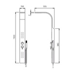 Palazzani Душевая система Gosh со смесителем- фото2