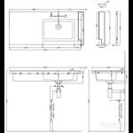 Cielo Era Раковина подвесная 100x46xh14см, DX, с 1 отв., под смеситель, цвет: Fango- фото3