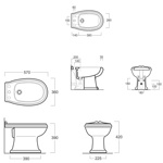 Биде напольное Simas Arcade AR823- фото2