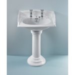 Раковина Sanitan Victorian 635x485 мм с гладким пьедесталом- фото2