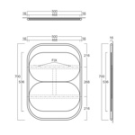 Simas Wave Зеркало настенное из 2 овальных зеркал 50х70 см, цвет: черный матовый- фото2