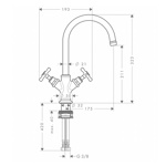 Смеситель для раковины Axor Montreux  - фото3