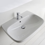 Раковина подвесная 80x50 Globo Genesis GE080.BI- фото