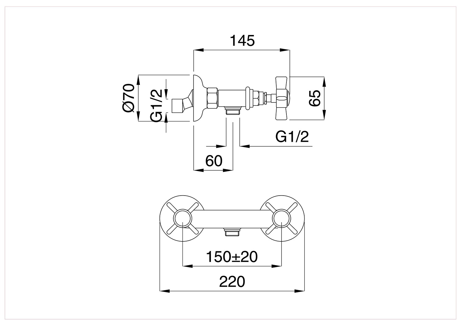 Смеситель для ручного душа/душевой стойки Bugnatese Princeton 846- фото2