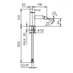 Palazzani Digit Color смеситель для биде нержавейка- фото2
