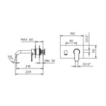 Palazzani встроенная часть для однорычажного смесителя на раковину- фото2