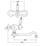 Смеситель кухонный Bugnatese Oxford 6340- фото2