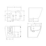 Artceram Faster Биде напольное 37х53 см, с креплением. цвет белый- фото2