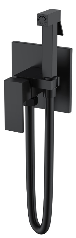 Смеситель гигиенический Boheme Qubic Matt Black 477-B- фото