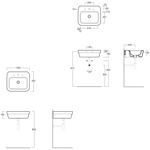 Раковина с одним отверстием Simas Evolution 53см- фото2