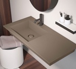 Cielo Era Раковина подвесная 100x46xh14см, DX, с 1 отв., под смеситель, цвет: Fango- фото