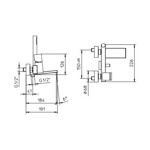 Palazzani Track смеситель для ванны и душа- фото3