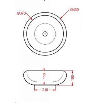 Artceram TAO Раковина накладная круглая d43 см, цвет белый, без отв под смеситель, без перелива.- фото4