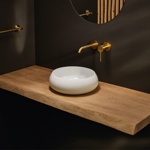 BETTECraft Раковина-чаша на столешницу круглая , 45х45х12 cм, без отв. под смеситель и перелива, цвет белый- фото