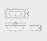 Devon&Devon Battersea Ванна встроенная чугунная прямоугольная 170x80xh46 cм, цвет: белый- фото2