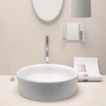 GSI Sand Раковина накладная круглая 48 см, h 14см без отв под смеситель, цвет белый- фото