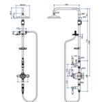 Душевая стойка с внешним термостатом Burlington BF3S - фото2