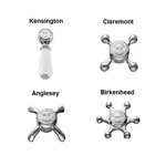 Смеситель для ванны Burlington CL15 BLA с ручным душем, набортный - фото4