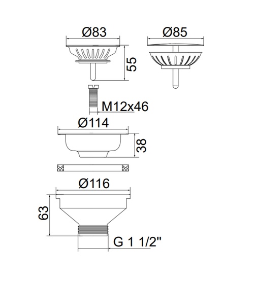 СЛИВ ДЛЯ КУХОННОЙ МОЙКИ MIGLIORE CUCINA ML.-RIC-10.131- фото3