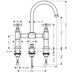 Смеситель для раковины Axor Montreux  - фото3