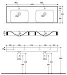 Двойная раковина Kerasan Cento 3536- фото2